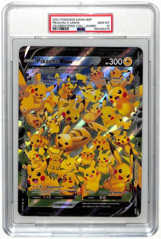 2021 Pokemon Celebrations Pikachu V-Union Jumbo Promo #SWSH141 PSA 10 GEM (75)
