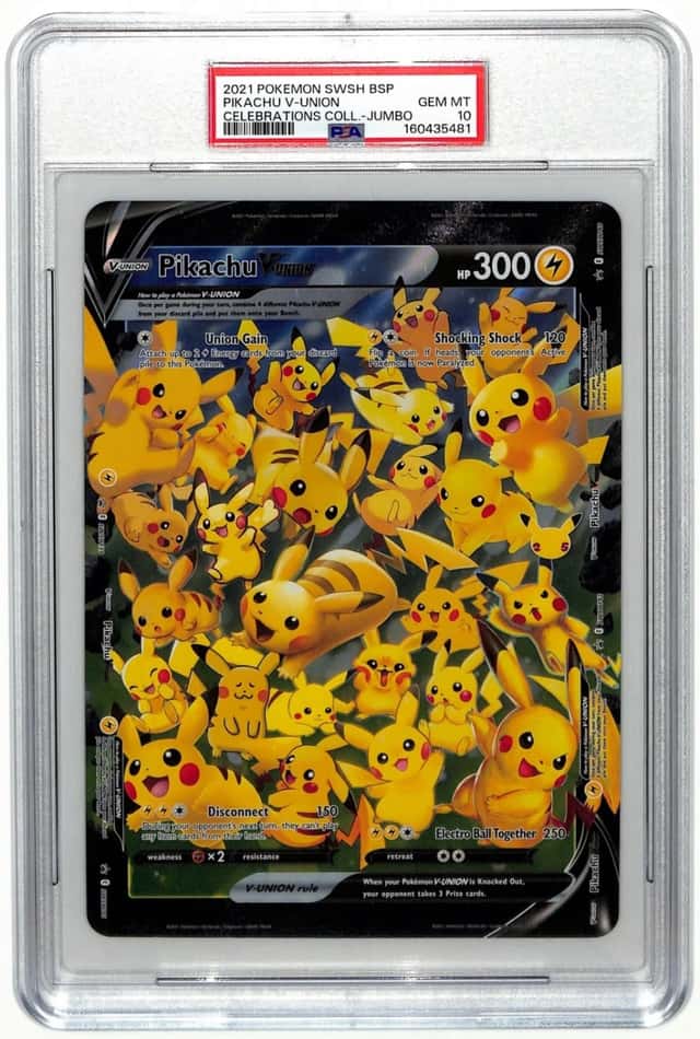 2021 Pokemon Celebrations Pikachu V-Union Jumbo Promo #SWSH141 PSA 10 GEM (81)