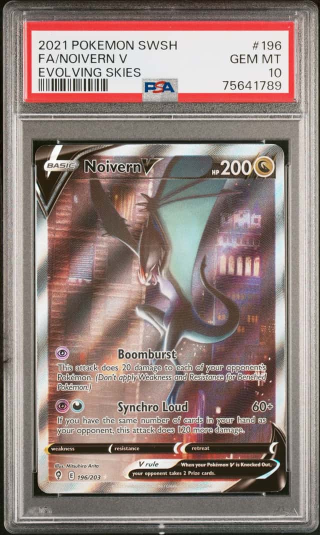 Pokemon Noivern V Evolving Skies Full Alt Art 196/203 PSA 10 Gem Mint