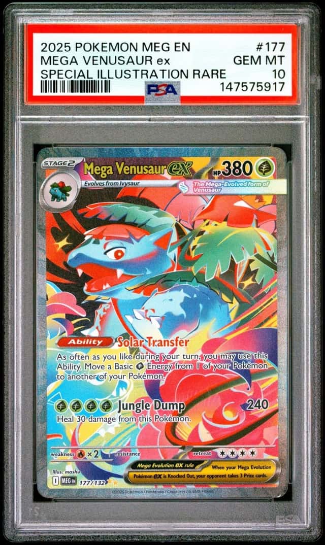 Pokemon Mega Venusaur EX Mega Evolution 177/132 Special Illustration Rare PSA 10