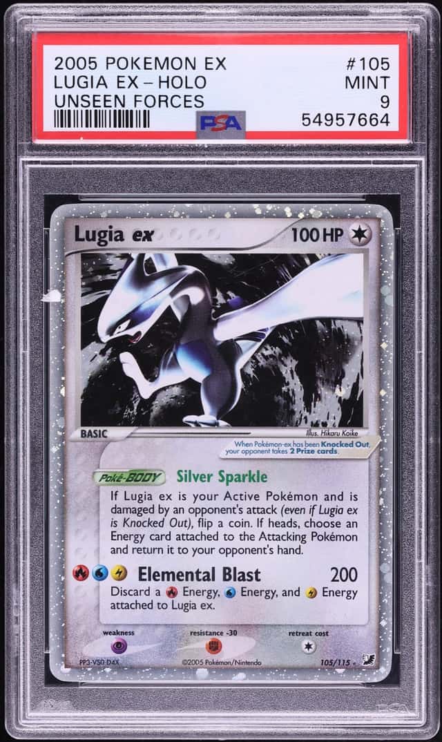2005 Pokemon EX Unseen Forces Holo Lugia EX #105 PSA 9 MINT
