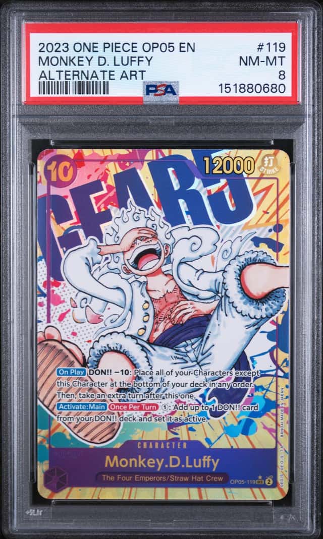 2023 One Piece OP05 EN Alternate Art #119 Monkey D Luffy PSA 8 NM-MT