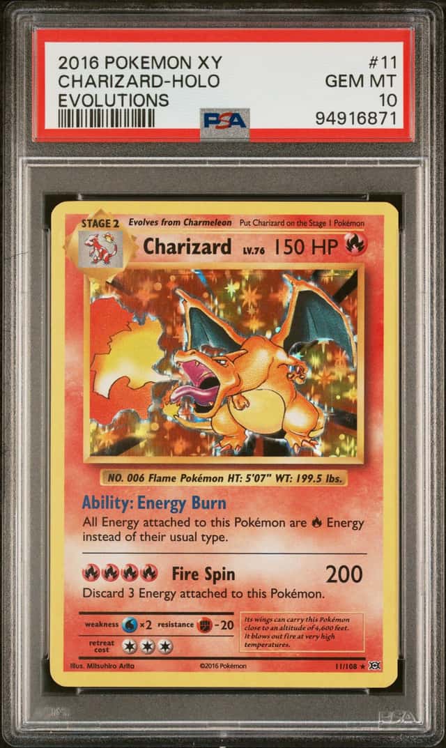 2016 Pokemon XY Evolutions Holo Charizard #11 PSA 10 GEM MINT