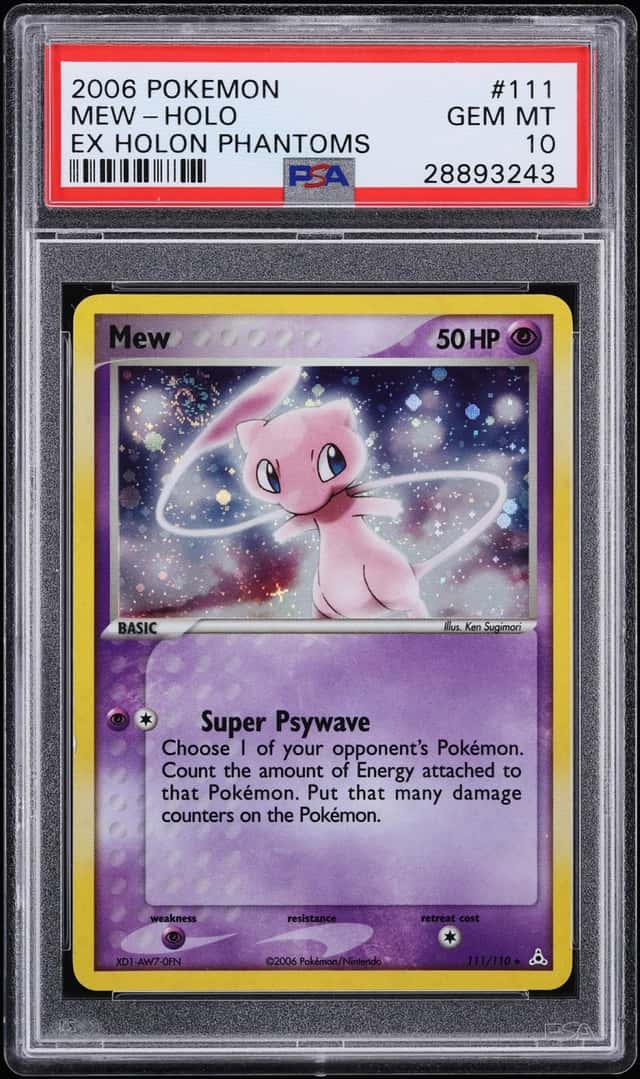2006 Pokemon EX Holon Phantoms Holo Mew #111 PSA 10 GEM MINT