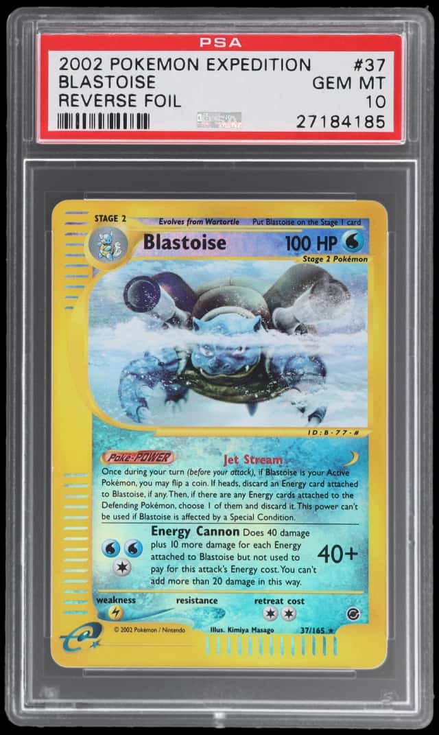 2002 Pokemon Expedition Reverse Holo Blastoise #37