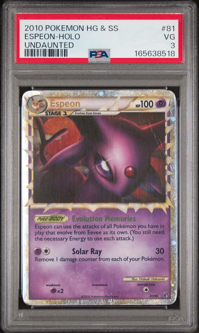 2010 Pokemon Heartgold and Soulsilver Undaunted Holo Espeon #81