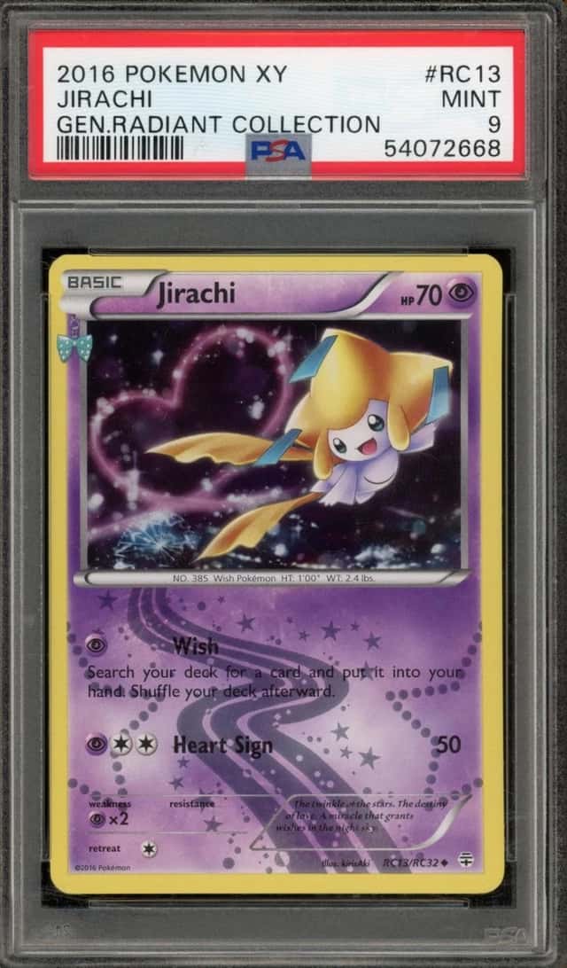 Pokemon Jirachi Generations Radiant Coll. RC13/83 SCRATCHED SLAB PSA 9 Mint