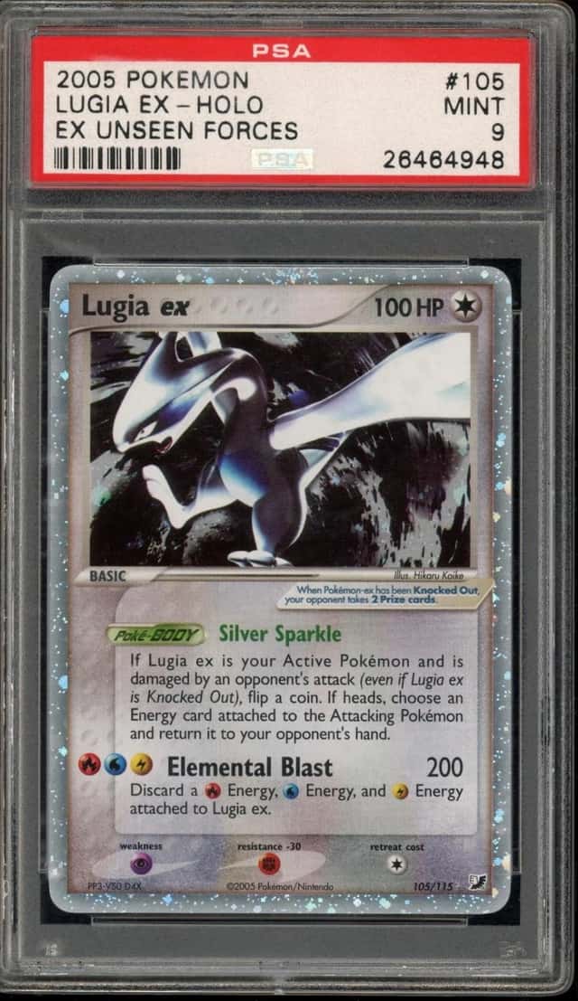 Pokemon Lugia EX Holo Unseen Forces 105/115 PSA 9 Mint