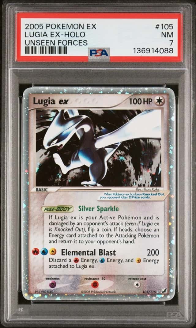 Pokemon Lugia EX Holo Unseen Forces 105/115 PSA 7
