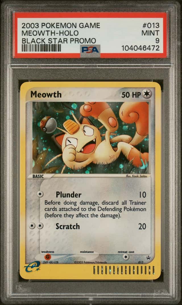 Pokemon Meowth Holo Black Star Promo 013 PSA 9 Mint