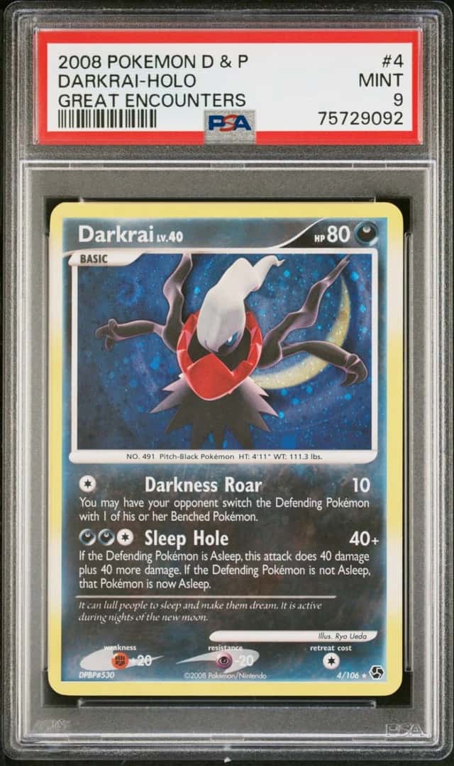Pokemon Darkrai Holo Great Encounters 4/106 PSA 9 Mint