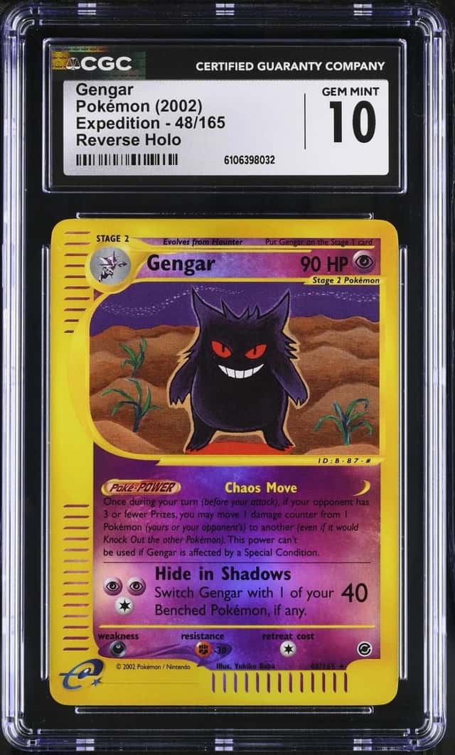 Pokemon Gengar Expedition 48/165 Reverse Holo CGC 10 Gem Mint