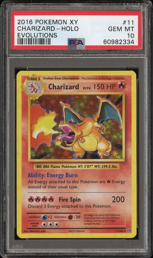Pokemon Charizard Holo XY Evolutions 11/108 PSA 10 Gem Mint
