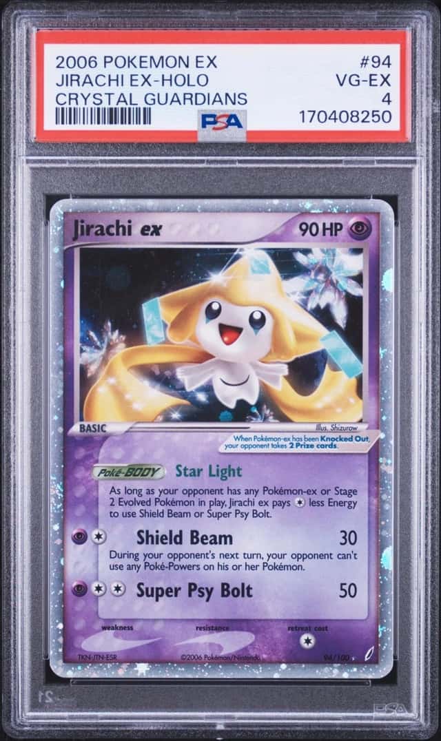 2006 POKEMON EX CRYSTAL GUARDIANS #94 JIRACHI EX-HOLO PSA 4