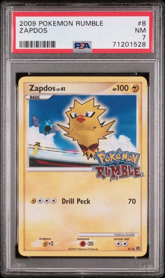 2009 POKEMON RUMBLE #8 ZAPDOS PSA 7 NM