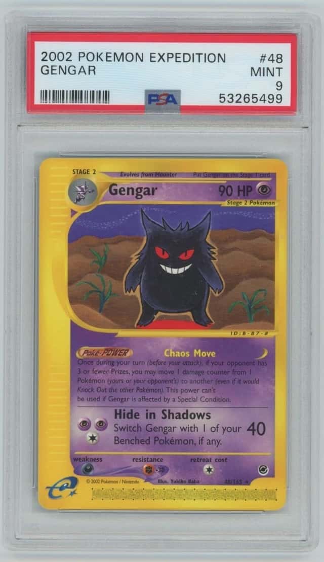 2002 Pokemon Expedition Gengar PSA 9 #48/165