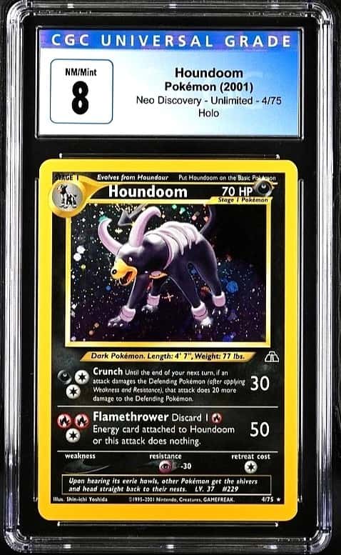 Pokémon Houndoom 2001 Neo Discovery 4/75 HOLO CGC 8