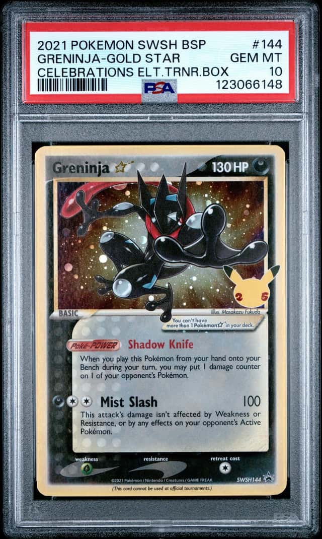 PTCG 宝可梦 PSA 10分 甲贺忍蛙☆ 2021 SWSH144 PROMO SSP 剑盾 黑色之星 英文
