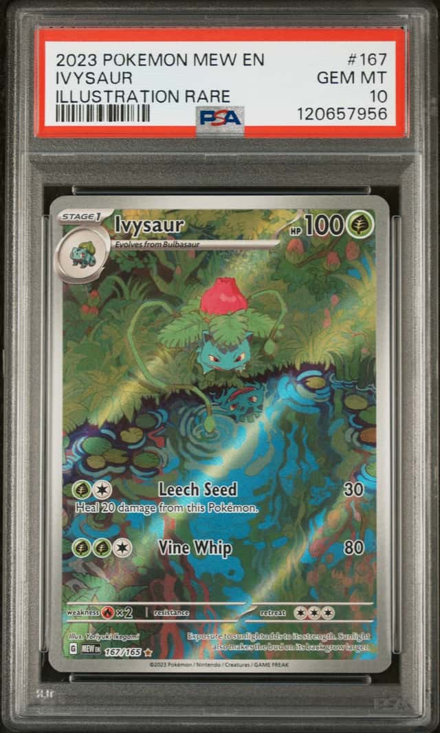 2023 Pokemon SV 151 Ivysaur Illustration Rare #167/165 PSA 10 GEM MINT