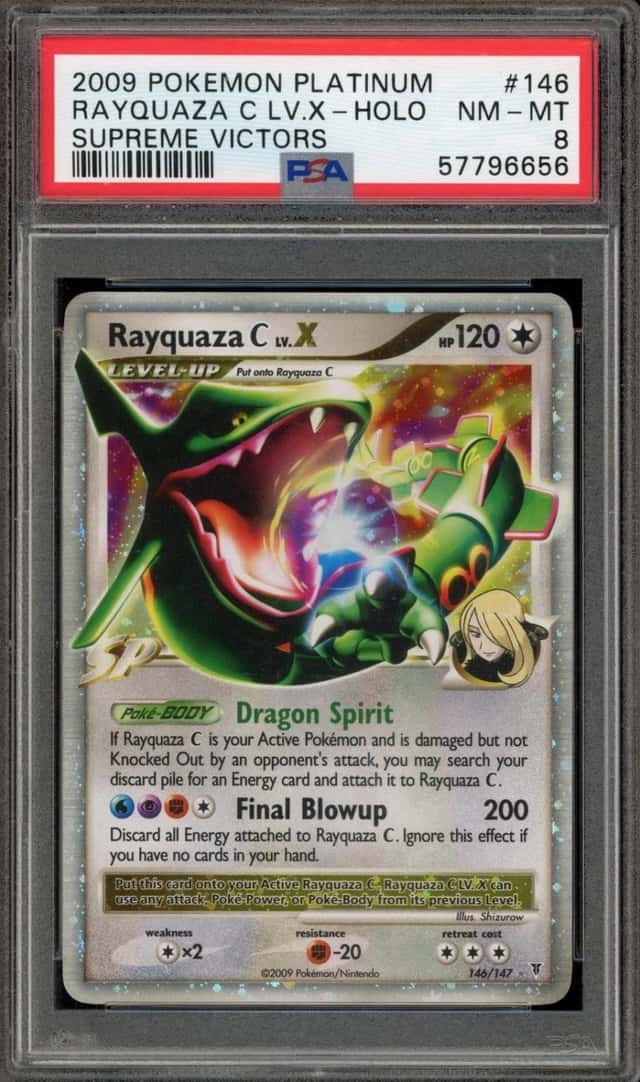 Pokemon Rayquaza C LV.X Holo Supreme Victors 146/147 PSA 8