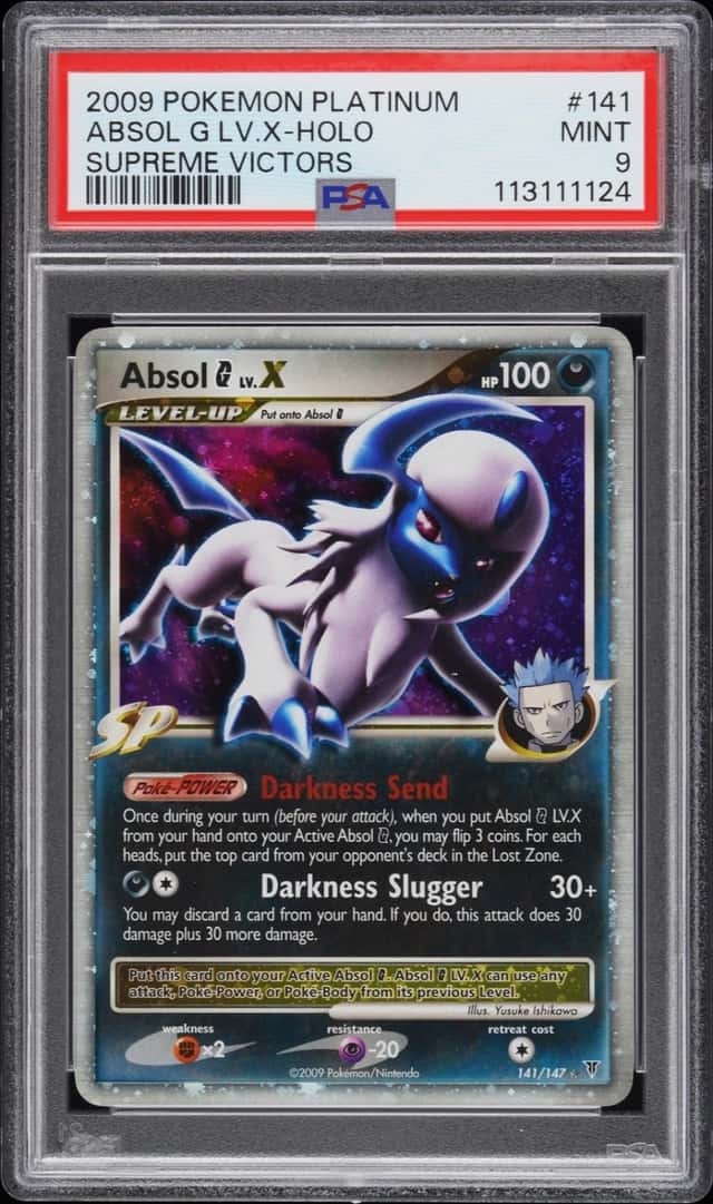 Pokemon Absol G LV.X Holo Supreme Victors 141/147 PSA 9 Mint