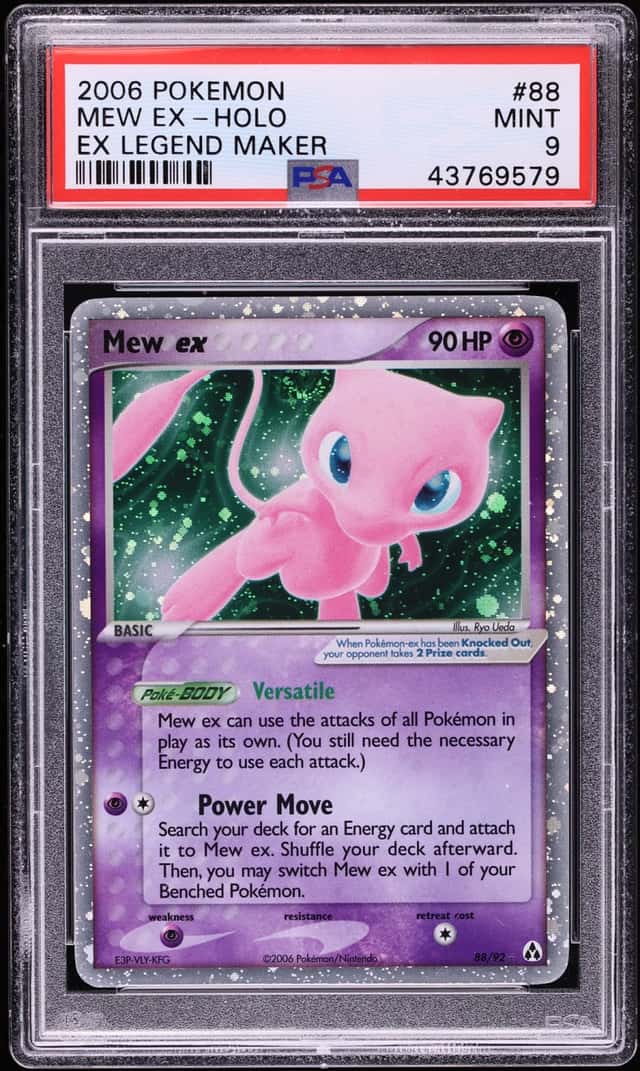 2006 Pokemon EX Legend Maker Holo Mew Ex #88 PSA 9 MINT