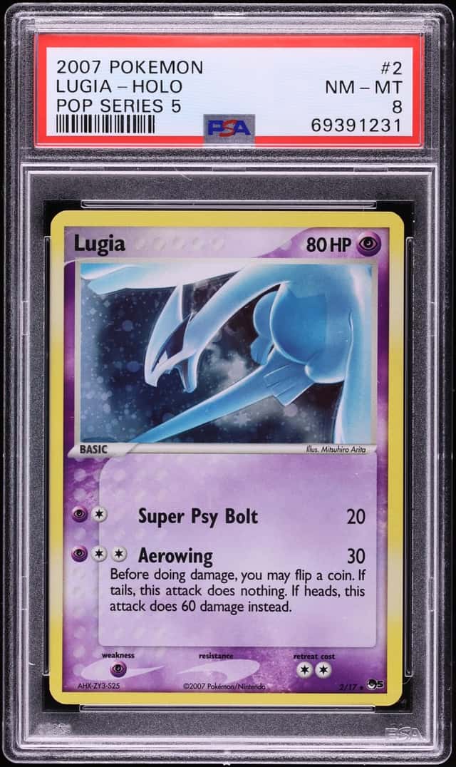 2007 Pokemon EX POP Series 5 Holo Lugia #2 PSA 8 NM-MT