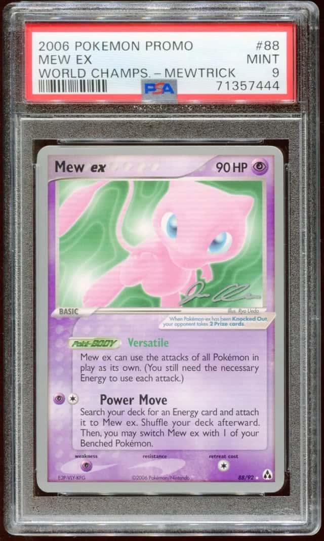 2006 POKEMON WORLD CHAMPIONSHIPS MEWTRICK MEW EX NON-HOLO #88/92 PSA 9 E11