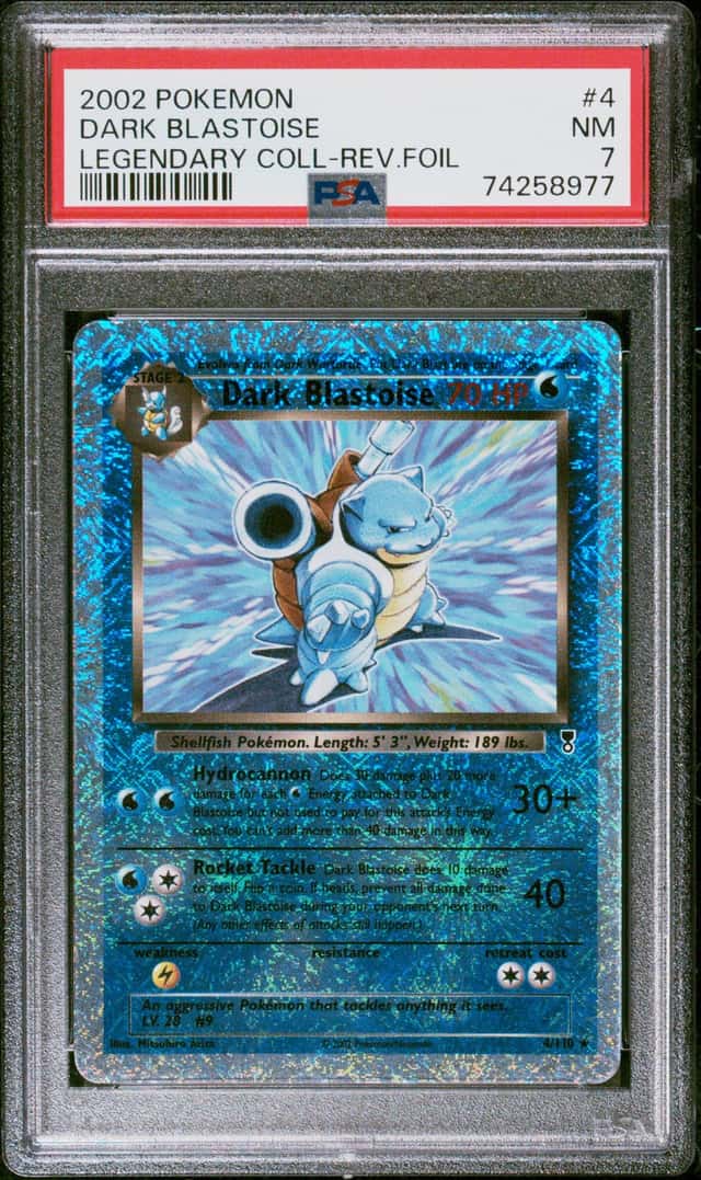 2002 Pokemon Legendary Collection Reverse Holo Dark Blastoise #4 PSA 7 NRMT