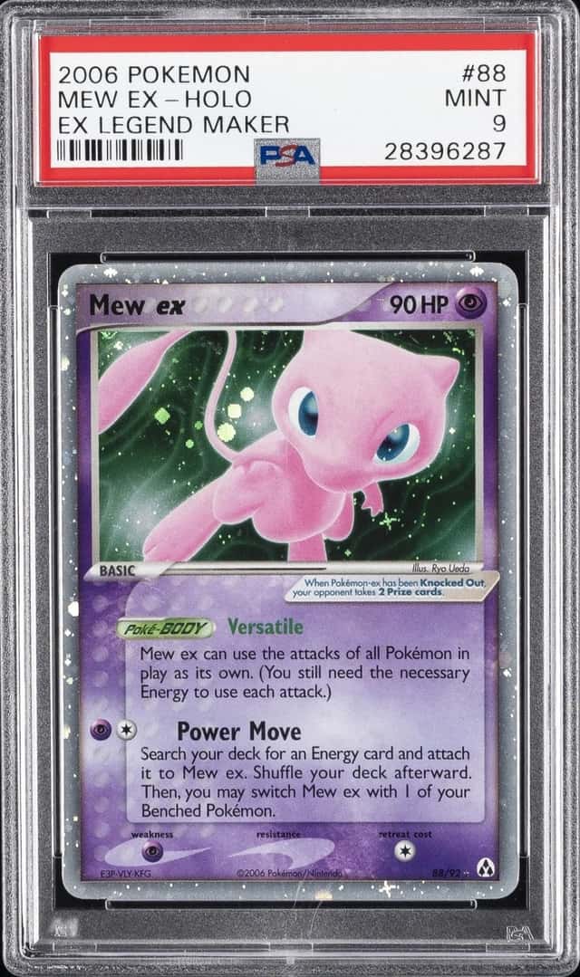 2006 POKEMON EX LEGEND MAKER #88 MEW EX-HOLO PSA 9