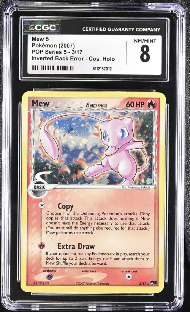 2007 Pokemon Organized Play Series 5 Holo Inverted Back Mew #3A