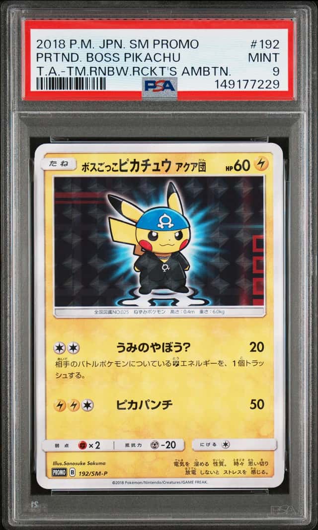Pretend Boss Pikachu Team Aqua