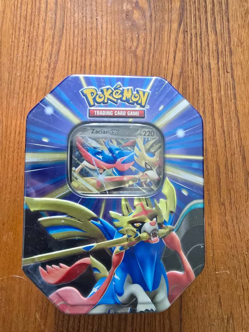 Slashing Legends Zacian Ex Tin