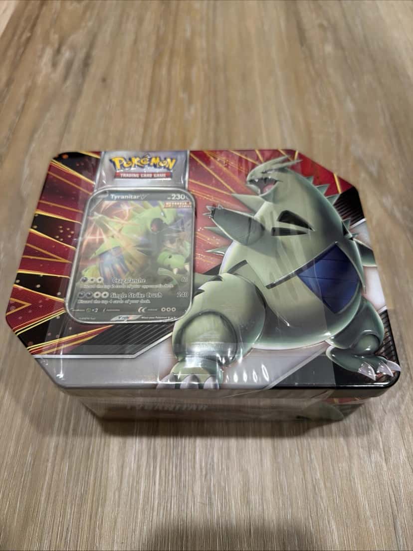 Tyranitar V Strikers Tin