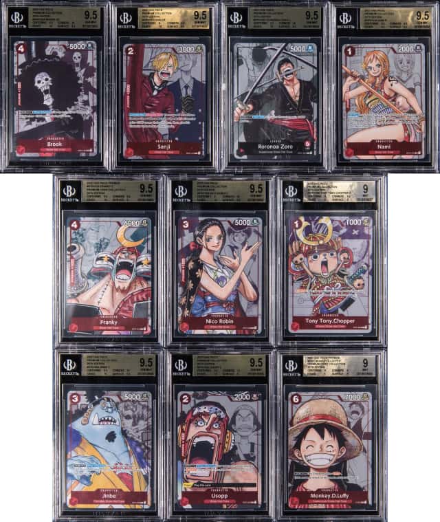 2022 One Piece 25th Edition Premium Collection Sequentially BGS-Graded Complete Set (10) - Featuring Monkey D. Luffy, Roronoa Zoro, Nami