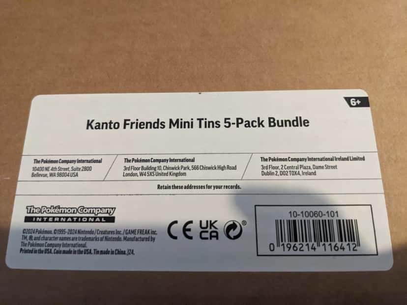 Kanto Friends Mini Tins 5 Pack