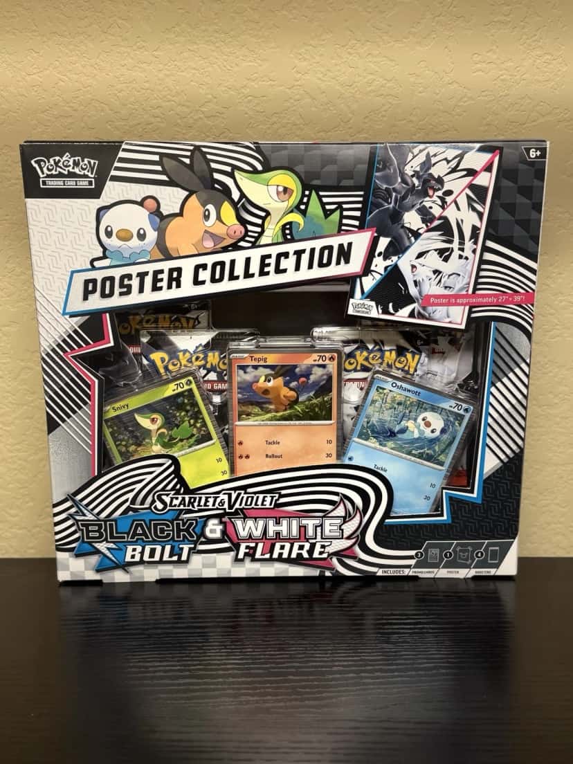 Black White Bolt Flare Unova Poster Collection