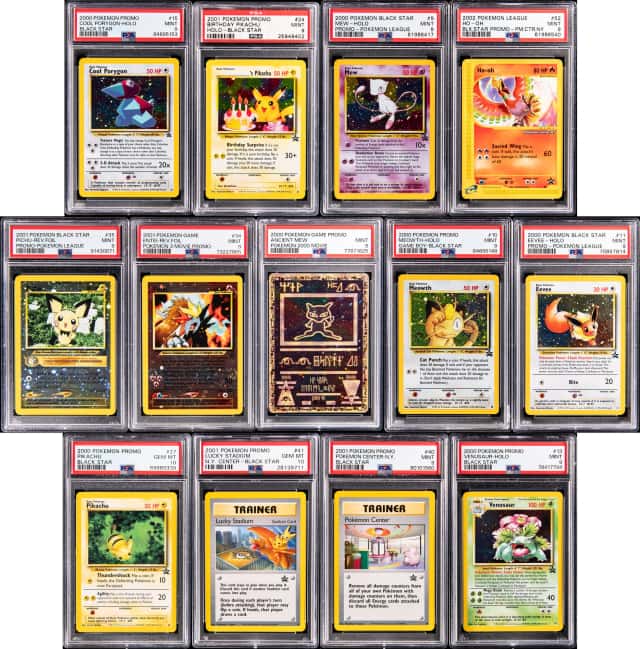 1999-2002 Pokemon Wizards Black Star Promos PSA-Graded Complete Set (54) - Featuring Pikachu, Mew, Mewtwo
