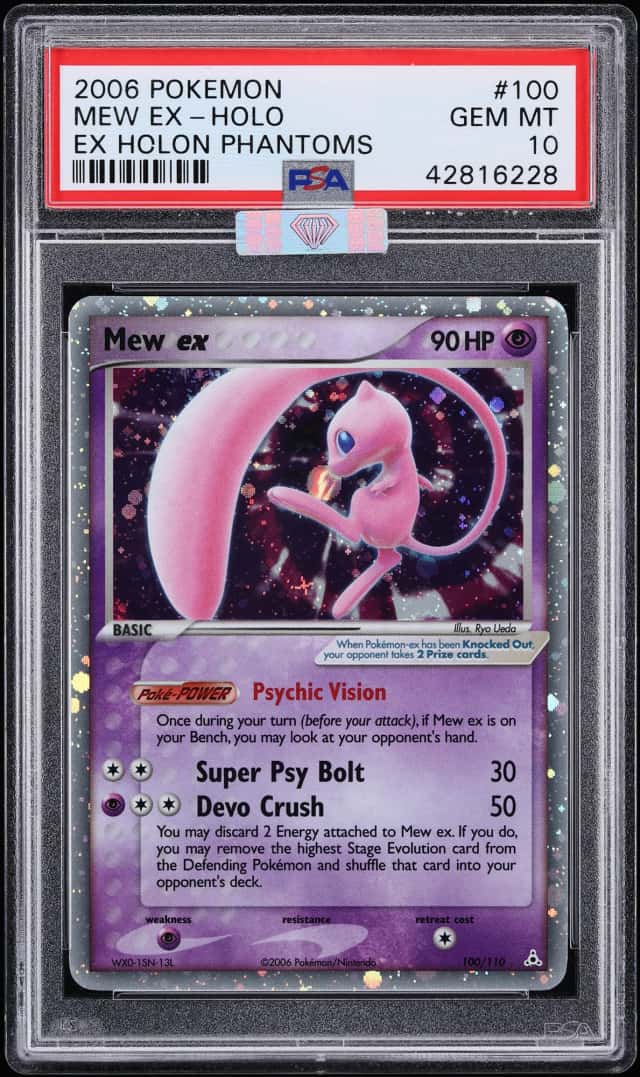 2006 Pokemon EX Holon Phantoms Holo Mew Ex #100 MBA PSA 10 GEM MINT