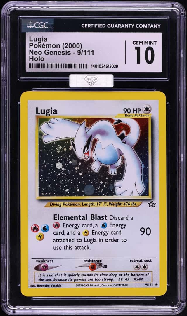2000 Pokemon Neo Genesis Holo Lugia #9 MBA CGC 10 GEM MINT