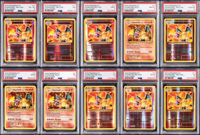 2016 Pokemon XY Evolutions #11 Charizard PSA-Graded Collection (10) - Featuring (7) Reverse Foils, Including Example Graded PSA GEM MT 10
