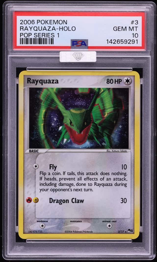 2006 Pokemon POP Series 1 Holo Rayquaza #3 MBA PSA 10 GEM MINT