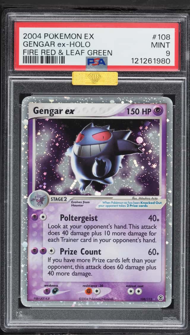 2004 Pokemon EX Fire Red & Leaf Green Holo Gengar Ex #108 MBA PSA 9 MINT