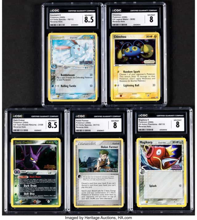Pokémon Variety Sets Group of 5 CGC Graded Trading...