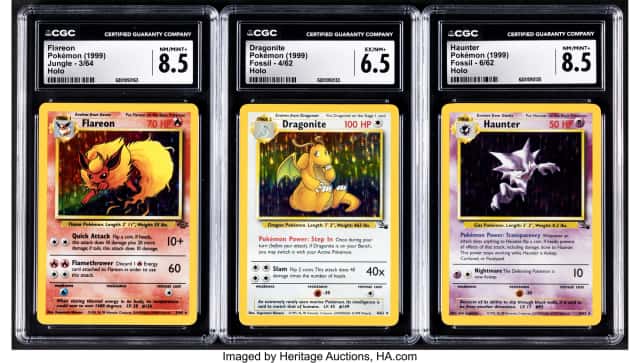 Pokémon Unlimited Variety Sets Group of 3 CGC Graded...