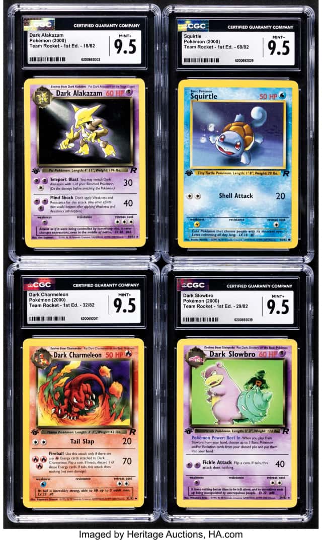 Pokémon 1st Edition Team Rocket Group of 4 CGC Trading...