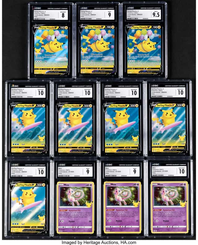 Pokémon Celebrations Group of 11 CGC Graded Trading...