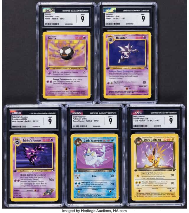 Pokémon 1st Edition Variety Sets Group of 5 CGC Trading...