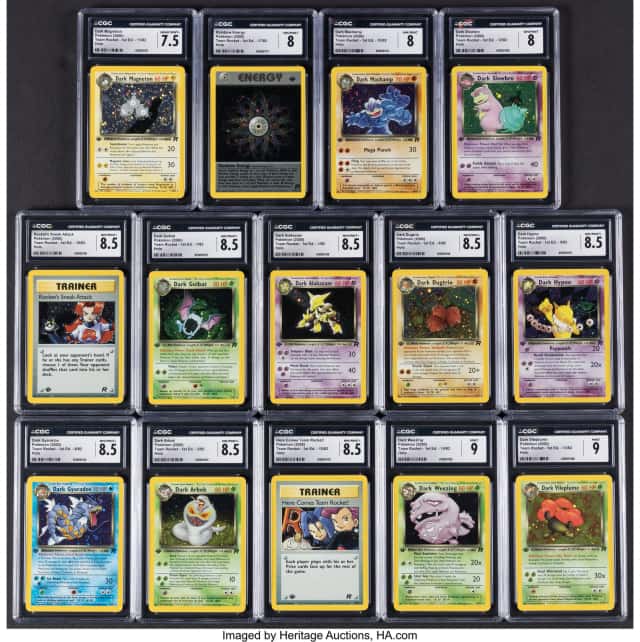 Pokémon 1st Edition Team Rocket Group of 14 CGC Graded...