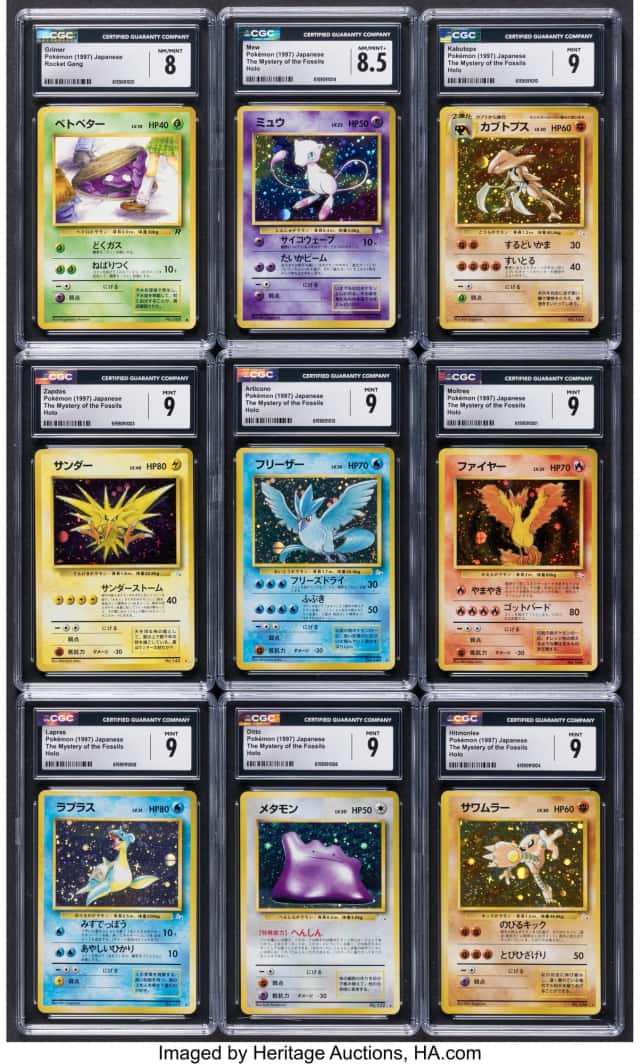 Pokémon Japanese Variety Sets Group of 9 CGC Graded...